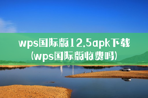 wps国际版12.5apk下载(wps国际版收费吗)